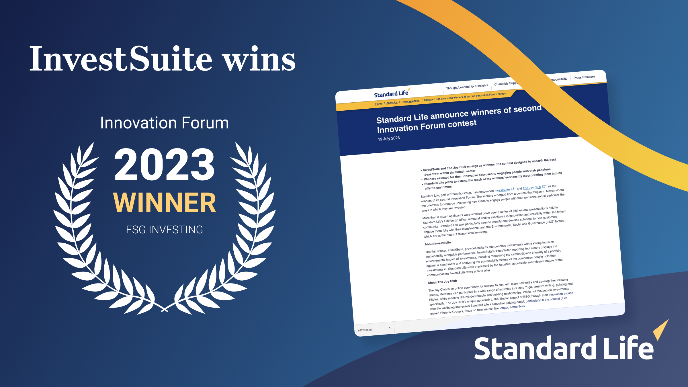 InvestSuite wins Standard Life's Innovation Forum